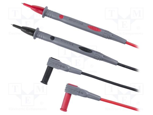 Test lead; black,red; 2pcs; 10A; 1kV; 1.38m