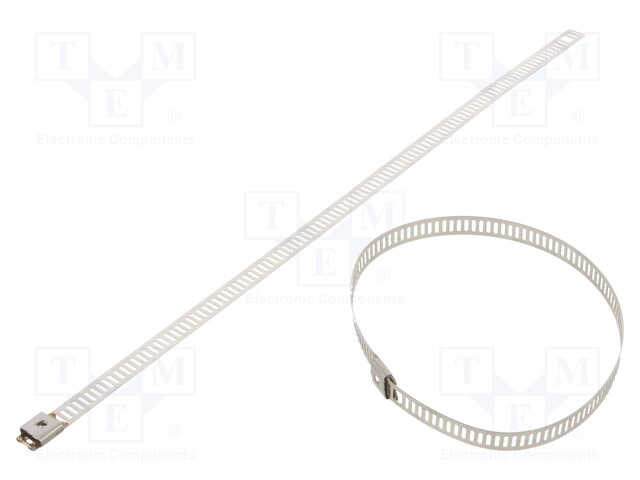 Cable tie; L: 250mm; W: 7mm; acid resistant steel AISI 316; 445N