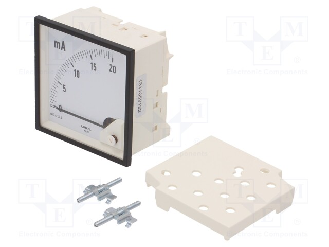 Meter; on panel; analogue; 0÷20mA; Class: 1,5; IP52; Length: 95mm