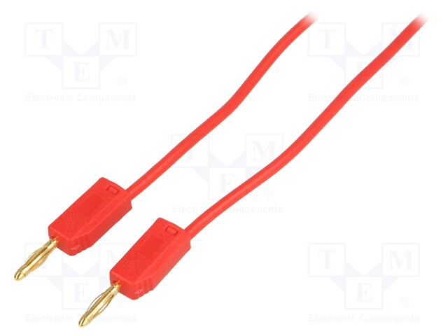 Test lead; 1m; red; Cond.cross sec: 0.5mm2