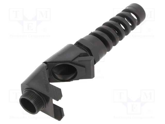 Cable gland; angular,with strain relief; M25; IP68; black