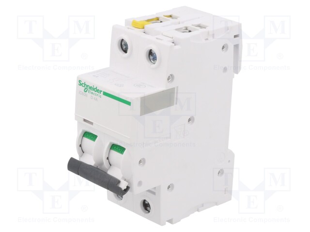 Circuit breaker; 400VAC; Inom: 4A; Poles: 2; DIN; Charact: D; 6kA