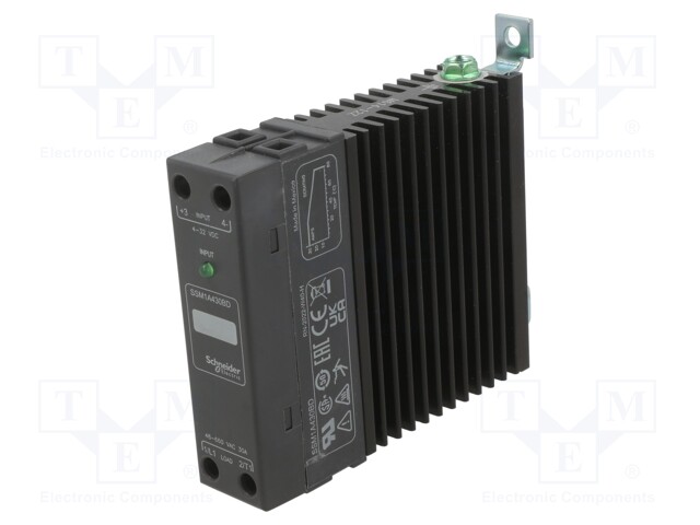 Relay: solid state; Ucntrl: 4÷32VDC; 30A; 48÷660VAC; DIN; 22.5mm