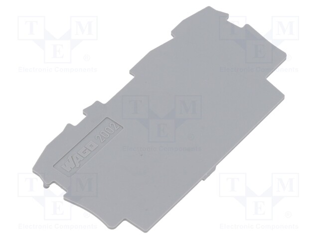 End/partition plate; 2002; 2002; grey