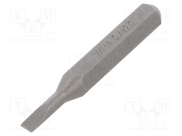 Screwdriver bit; slot; 2,0x0,4mm; Overall len: 28mm; Series: MICRO