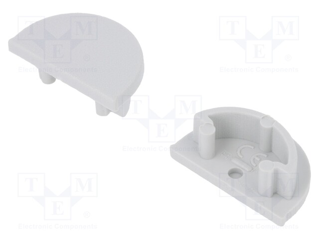 Cap for LED profiles; grey; ABS; Application: ARC12