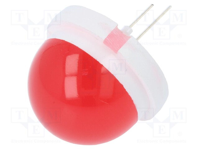 LED; 20mm; red; 720÷3000mcd; 120°; No.of term: 2; 5÷20mA; 5.7÷6.4V