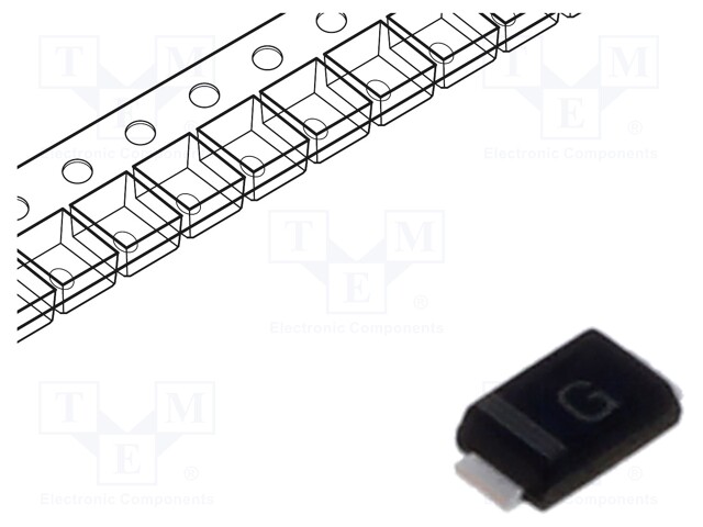 Schottky Rectifier, 40 V, 1 A, Single, SOD-323HE, 2 Pins, 550 mV