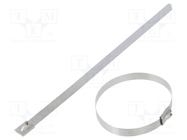 Cable tie; L: 201mm; W: 7.9mm; stainless steel AISI 304; 2kN