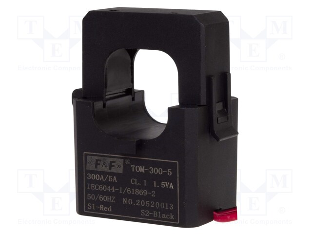 Current transformer; TOM; I AC: 300A; 1.5VA; IP20; Isec.wind.1: 5A