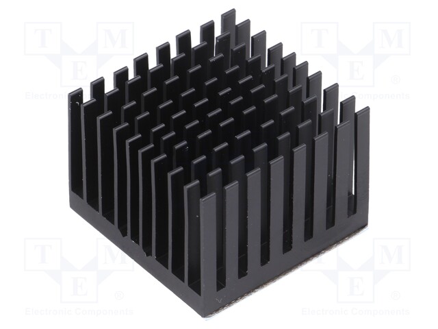 Heatsink: extruded; grilled; black; L: 35mm; W: 35mm; H: 24.5mm