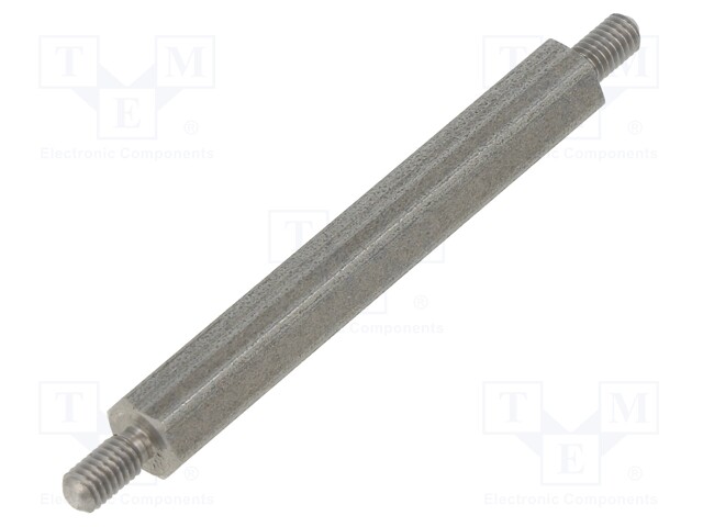 Screwed spacer sleeve; 40mm; Ext.thread: M3; hexagonal