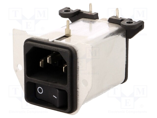 Connector: AC supply; socket; male; 10A; 250VAC; IEC 60320; max.4mm