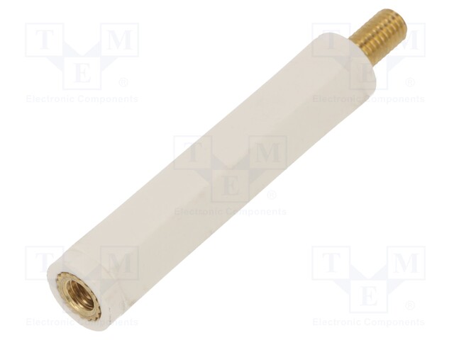 Insulating sleeve; hexagonal; M5; M5; L: 50mm; Spanner: 10mm