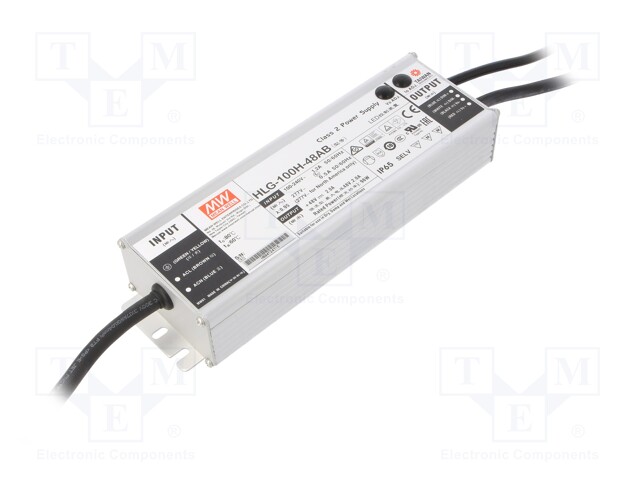 Power supply: switched-mode; LED; 96W; 48VDC; 43÷53VDC; 1.25÷2A