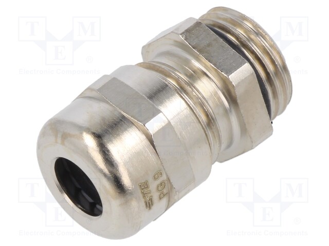 Cable gland; without nut; PG9; IP68; Mat: brass; Entrelec