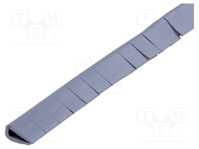 Hole and edge shield; PVC; L: 10m; grey; H: 12mm; W: 6mm; -30÷70°C