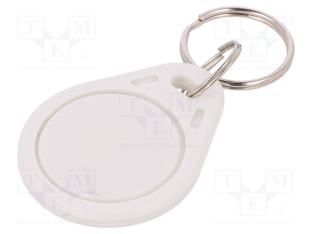 RFID pendant; white; 100÷150kHz; Mat: plastic; 64bit; 4g