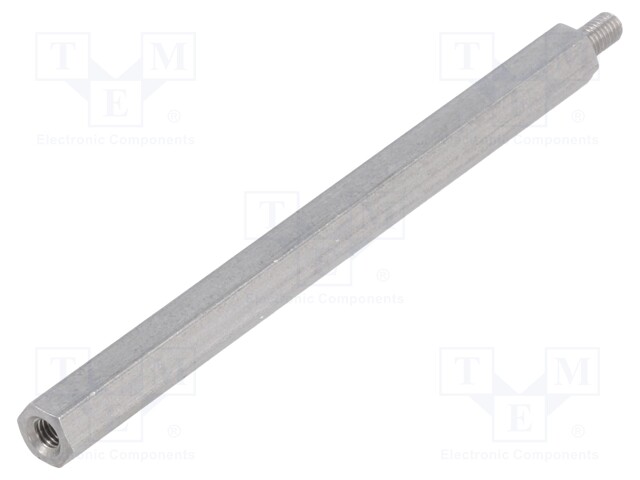 Screwed spacer sleeve; Int.thread: M3; 70mm; Ext.thread: M3