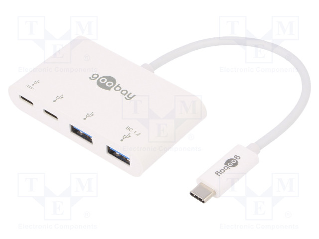 Adapter; USB 3.0; 0.15m; Colour: white; 100W