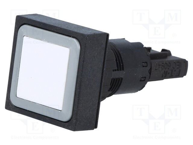 Switch: push-button; Stabl.pos: 1; 16mm; white; Pos: 2; -25÷70°C