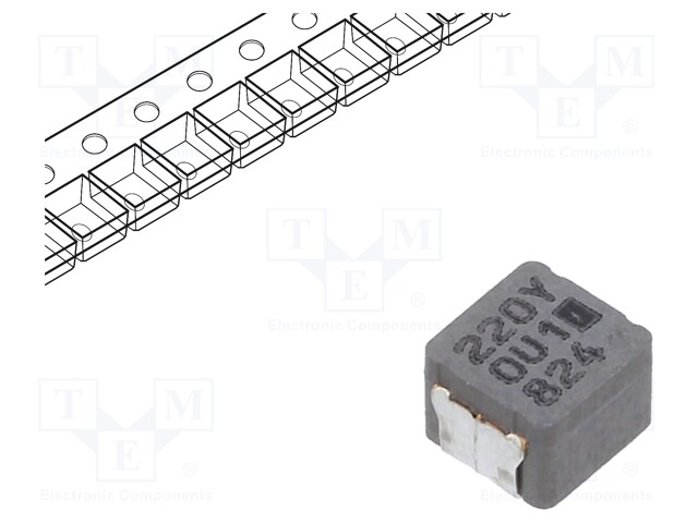 Inductor: wire; SMD; 22uH; 3.1A; 163mΩ; ±20%; 5.5x5x4mm; -40÷150°C