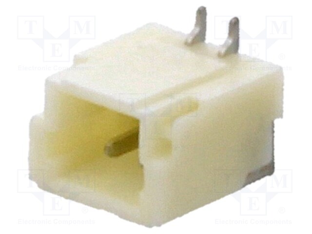 Socket; wire-board; male; 1mm; PIN: 2; SMT; 50V; 1A; tinned; 20mΩ