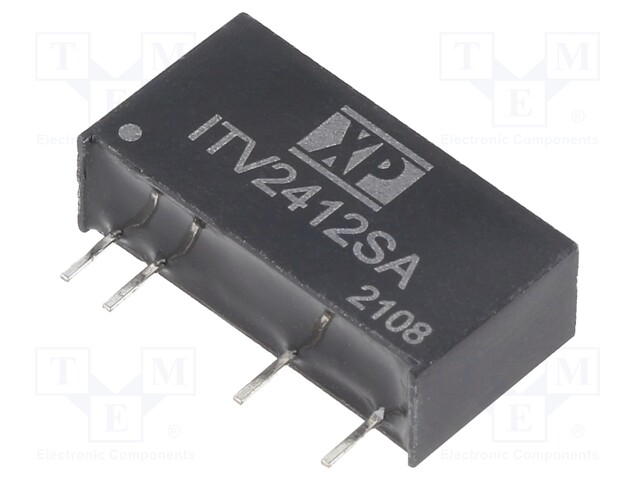 Isolated Board Mount DC/DC Converter, ITE, 1 Output, 1 W, 12 V, 83.3 mA