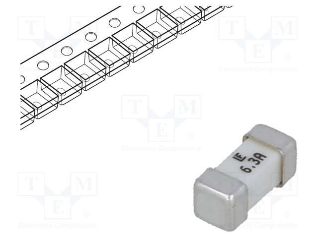 Fuse: fuse; ultra rapid; 6.3A; 125VAC; SMD; ceramic; Case: 2410; 453