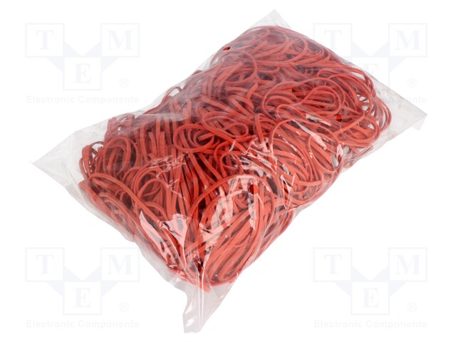 Rubber bands; Width: 3mm; Thick: 1.5mm; rubber; Colour: red; Ø: 80mm