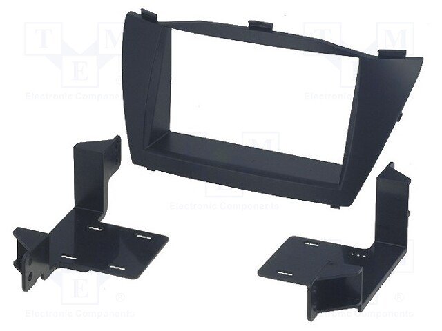 Radio mounting frame; Hyundai; 2 DIN; black