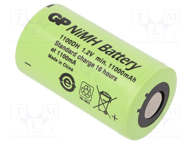 Re-battery: Ni-MH; D; 1.2V; 11000mAh; Ø33x61mm