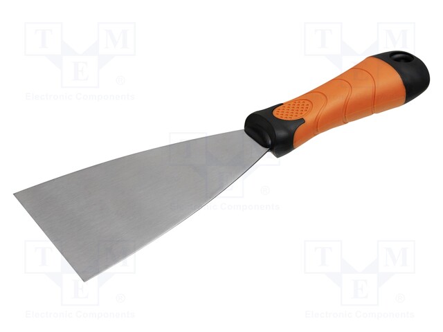 Putty knife; 80mm; stainless steel; Handle material: ABS