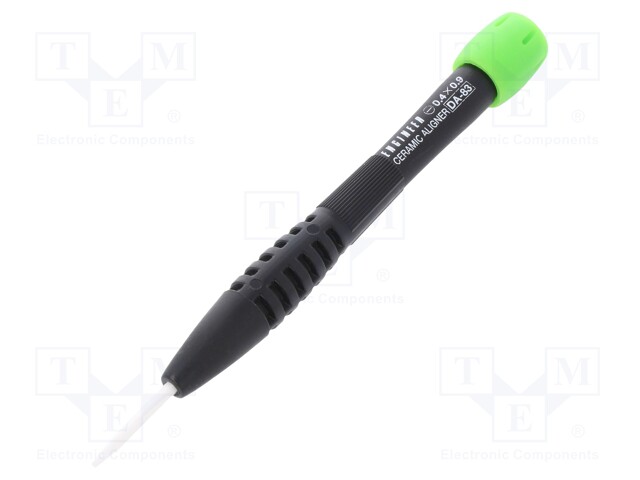 Ceramic trimmer; Blade: 0,9x0,4mm; Blade length: 18mm; Bit: slot