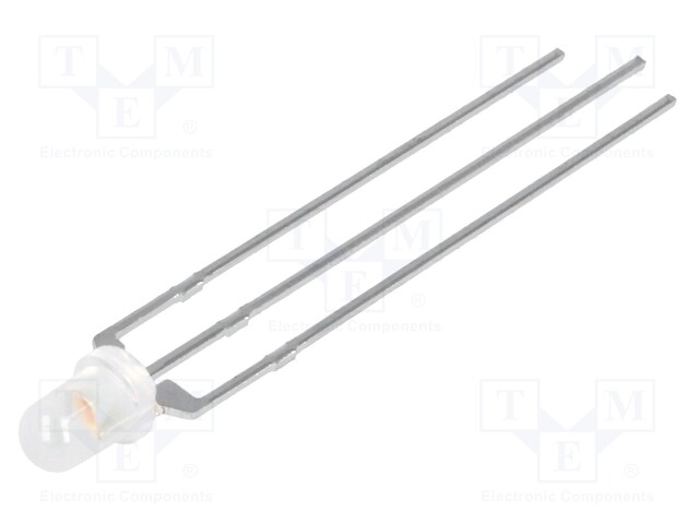 LED; 3mm; bicolour; yellow/green; 20÷30mcd; 13÷20mcd; 60°; cathode