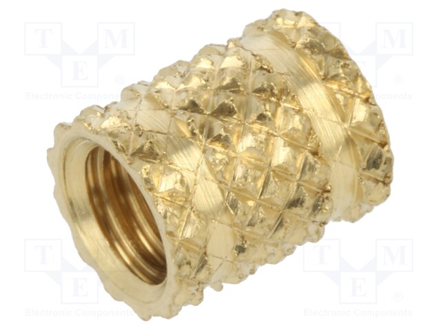 Threaded insert; brass; M5; BN: 37868; L: 7.82mm; HiMOULD®