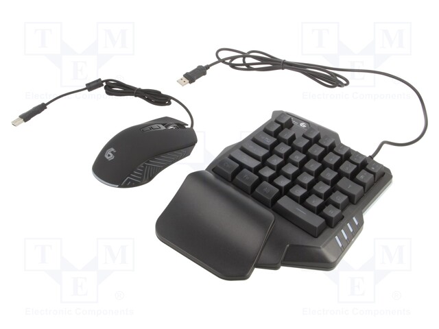 Gaming kit; black; USB A; wired,US layout; 1.8m; No.of butt: 7