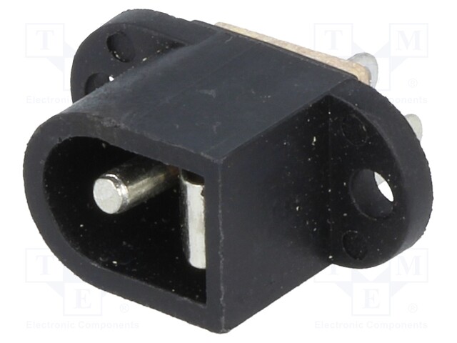 Socket; DC supply; male; 5,5/2,1mm; 5.5mm; 2.1mm; soldering