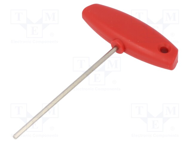 Key; hexagon keys; HEX 3mm; Overall len: 126mm; Kind of handle: T