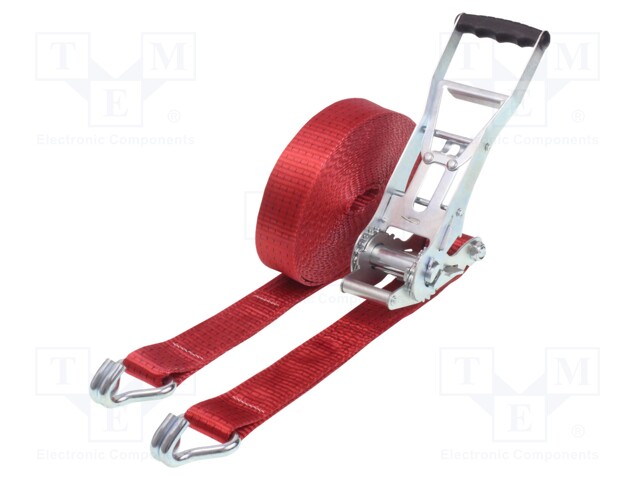 Fastening belt; L: 8m; Width: 50mm; red; 5000kg