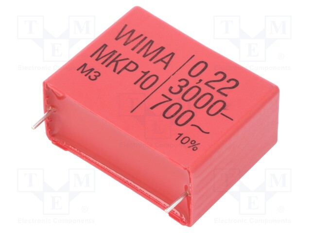 Capacitor: polypropylene; 150nF; 37.5mm; ±10%; 41.5x19x32mm; 3kVDC