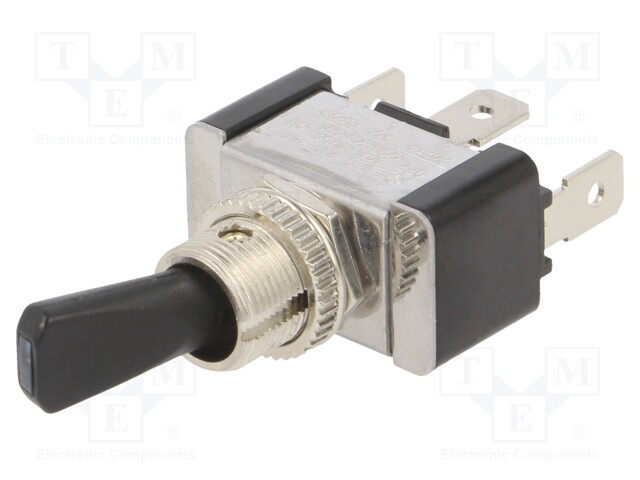 Switch: toggle; Pos: 2; SPST; OFF-ON; 20A/12VDC; -20÷85°C; 50mΩ