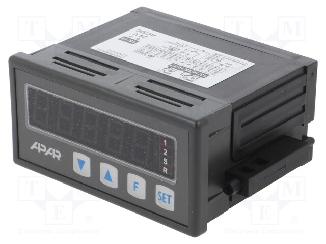 Counter: electronical; 5-digit LED; pulses/flow; SPDT; 24VDC