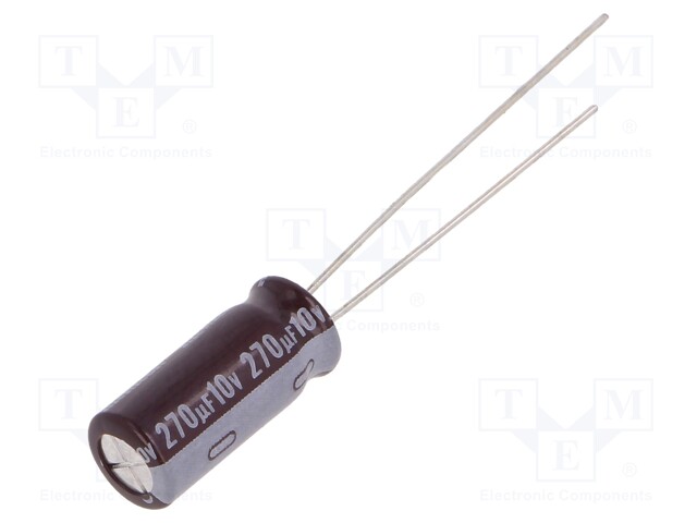 Capacitor: electrolytic; low impedance; THT; 270uF; 10VDC; ±20%