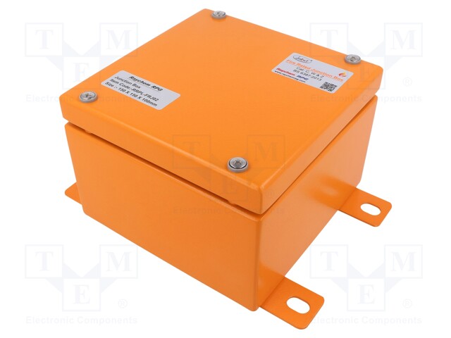 Enclosure: emergency; X: 150mm; Y: 150mm; Z: 100mm; steel; orange