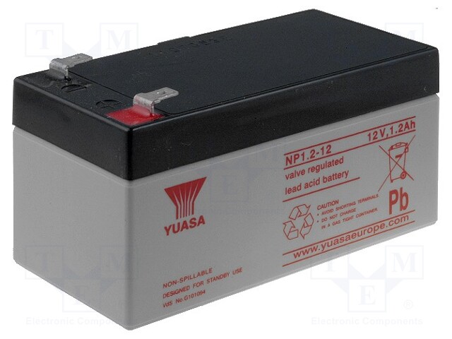 Re-battery: acid-lead; 12V; 1.2Ah; AGM; maintenance-free