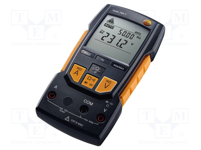 Digital multimeter; VDC: 0,1m÷600V; VAC: 0,1m÷600V; I DC: 1m÷10A