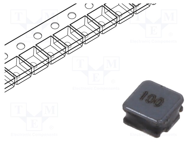 Inductor: wire; SMD; 10uH; Ioper: 1A; 276mΩ; ±20%; Isat: 880mA