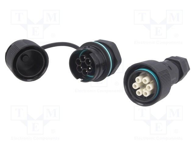 Connector: AC supply; screw terminal; male + female; 5÷14mm; 400V