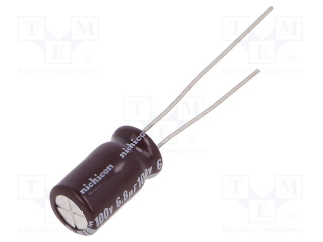 Capacitor: electrolytic; low impedance; THT; 6.8uF; 100VDC; ±20%